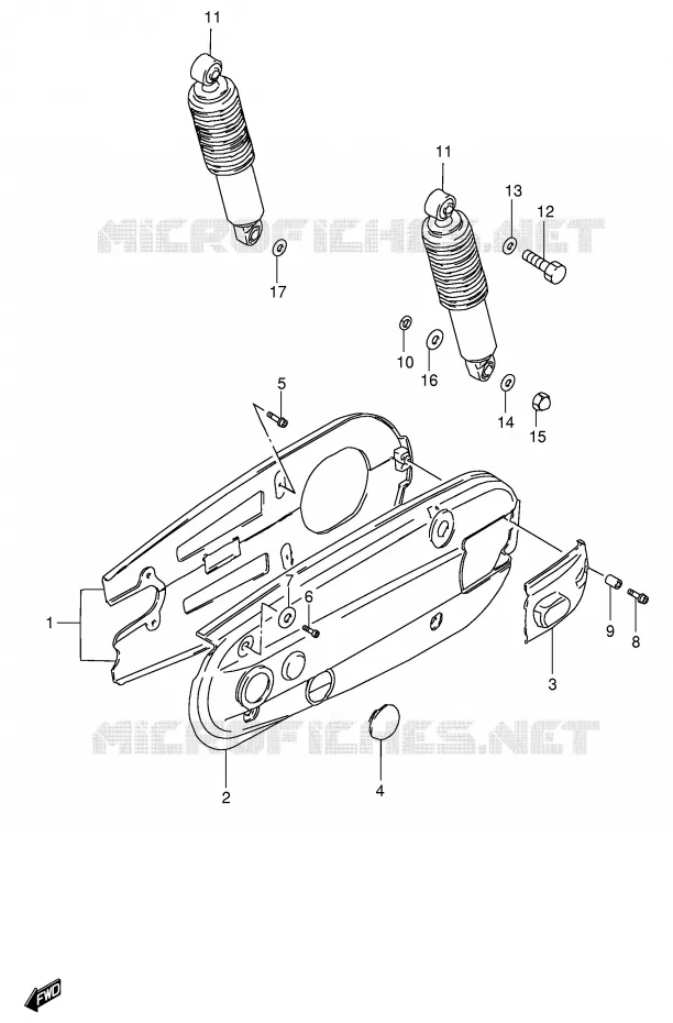 CHAIN GUARD Suzuki SCOOTER 100 FB 2000  FB100Y(E71)