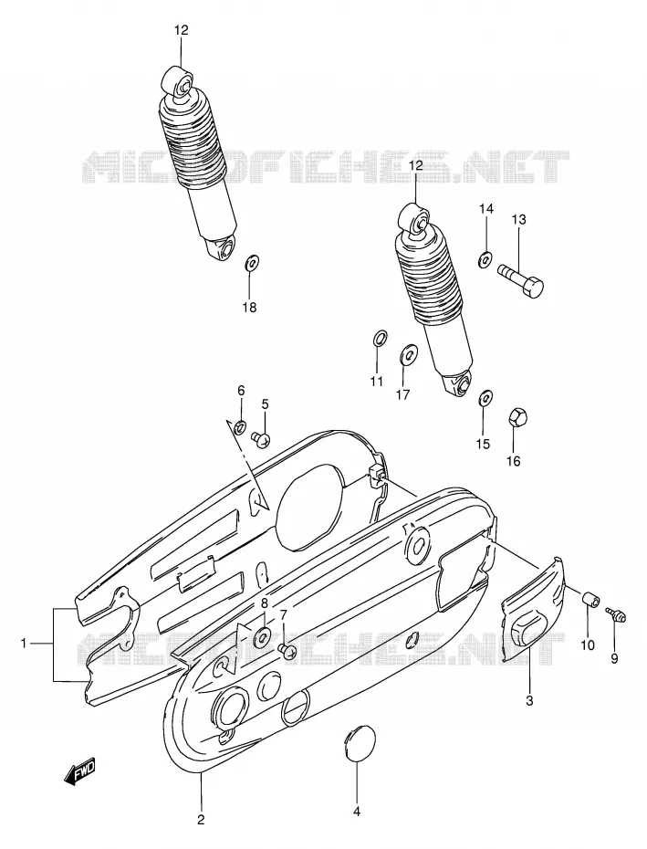 CHAIN GUARD Suzuki SCOOTER 80 FB 1989  FB80K(E1)