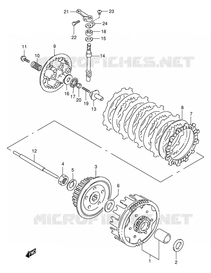 CLUTCH Suzuki MOTO 125 DR 2001  DR125SEK1(E2)