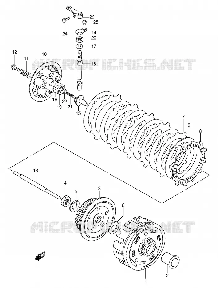 CLUTCH Suzuki MOTO 200 DR 2003  DR200SEK3(E24)