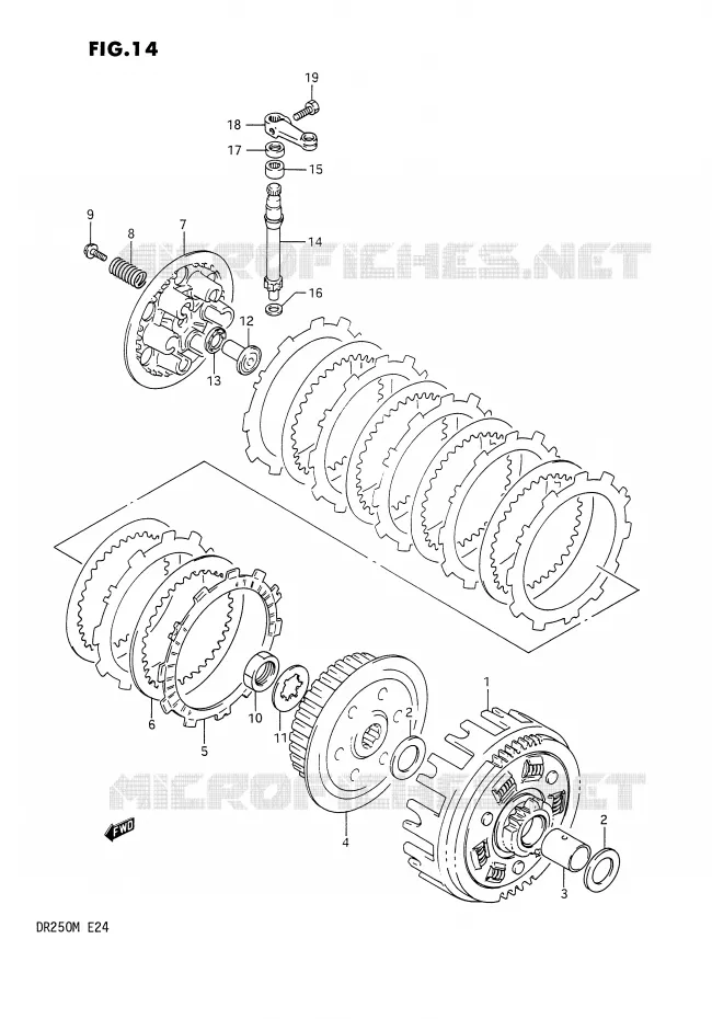 CLUTCH Suzuki MOTO 250 DR 1990  DR250L(E24)