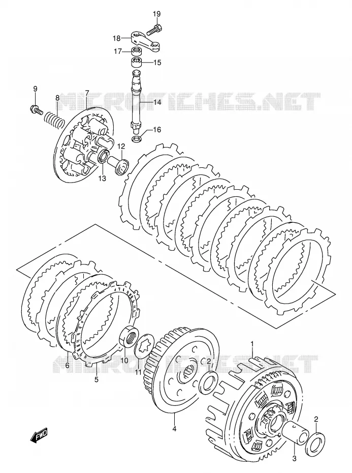 CLUTCH Suzuki MOTO 250 DR 1992  DR250SN(E24)