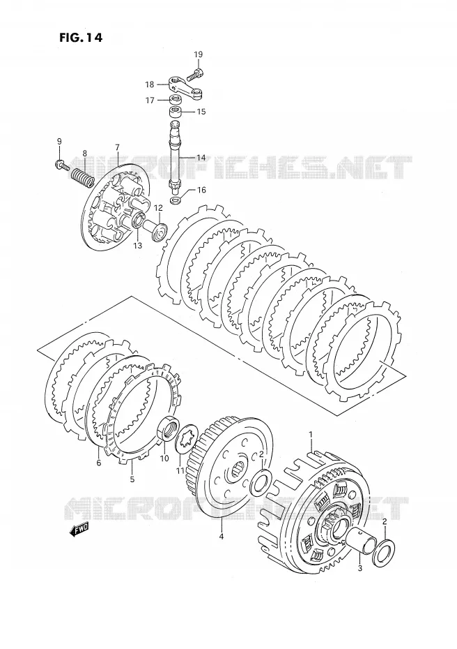 CLUTCH Suzuki MOTO 350 DR 1992  DR350SN/SHN(E2)