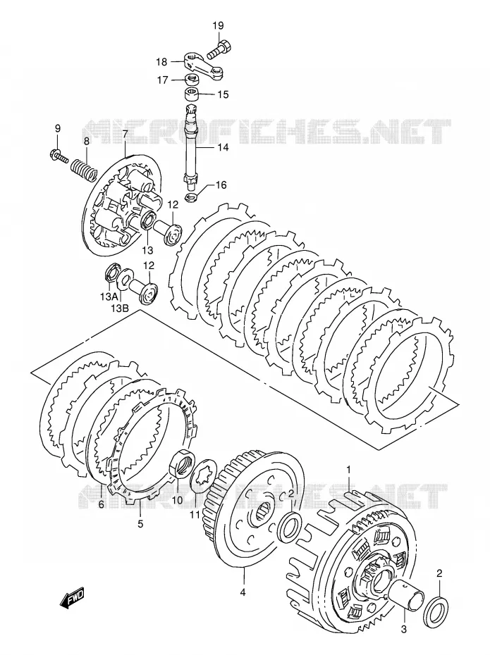 CLUTCH Suzuki MOTO 350 DR 1999  DR350SEX(E2)