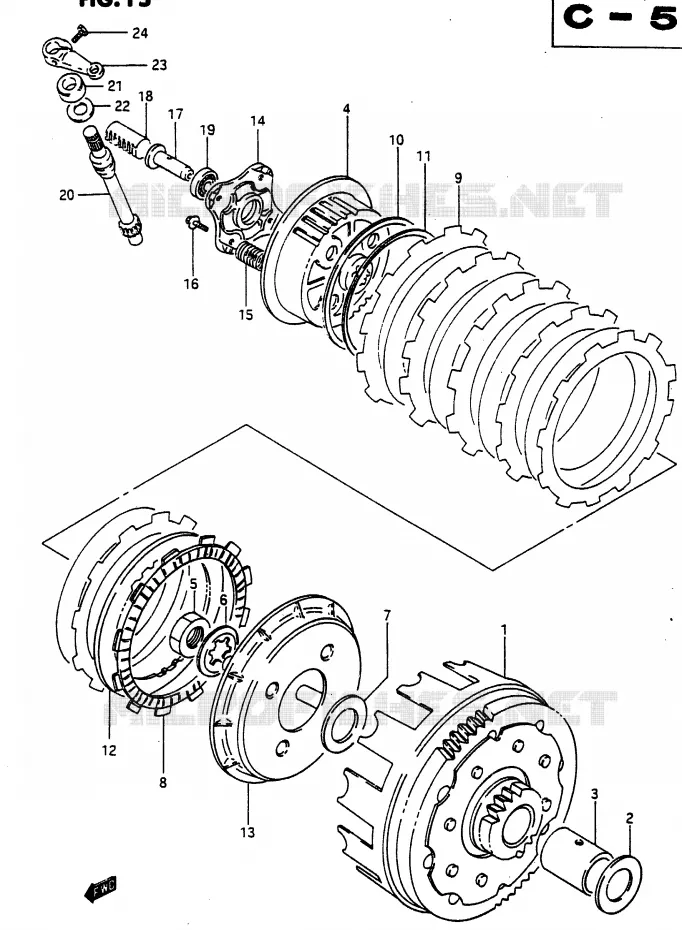 CLUTCH Suzuki MOTO 650 DR 1990  DR650RL(L)