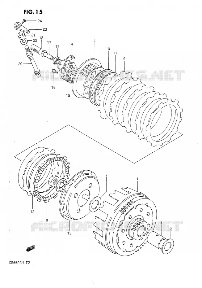 CLUTCH Suzuki MOTO 650 DR 1990  DR650RUL(E2)