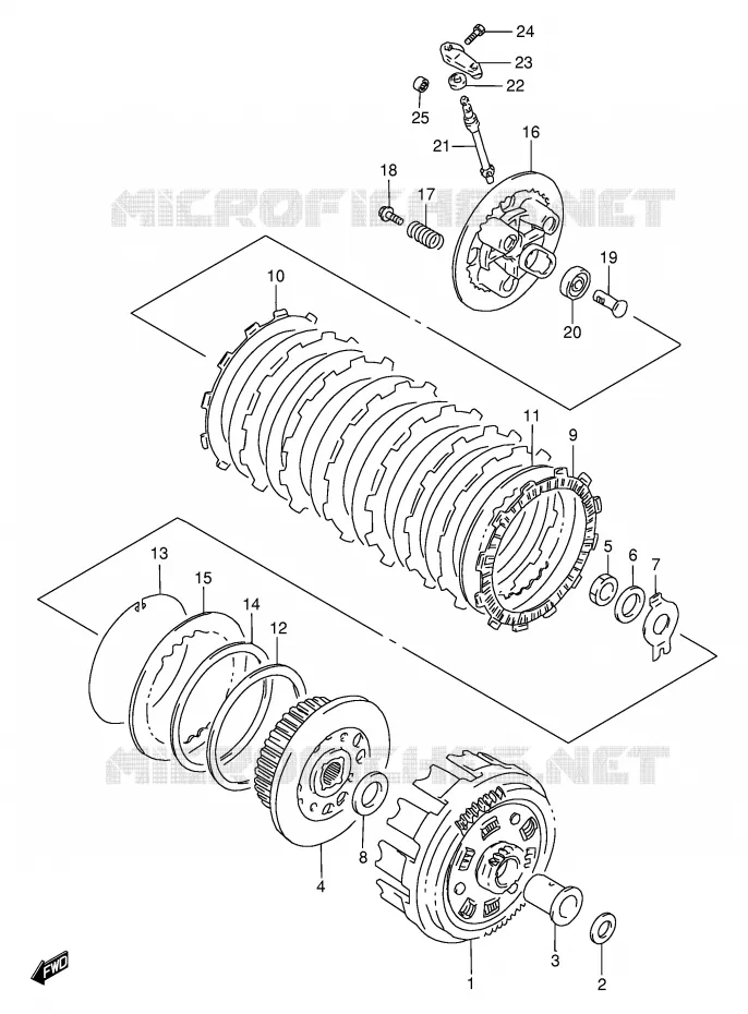 CLUTCH Suzuki MOTO 650 DR 1996  DR650SET(E4)