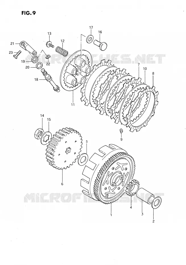 CLUTCH Suzuki MOTO 80 DS 1985  DS80F(E3)