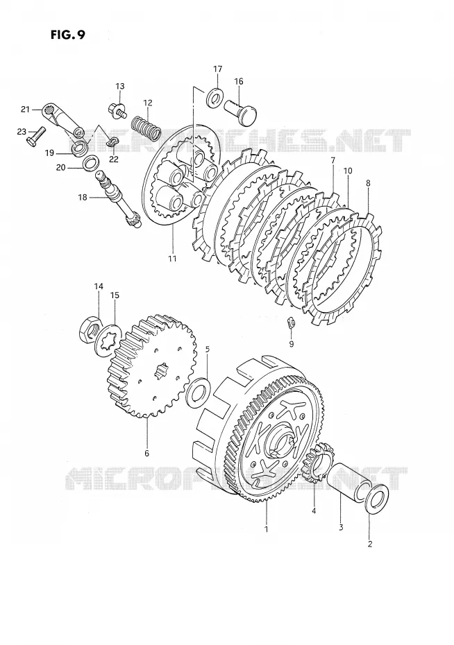 CLUTCH Suzuki MOTO 80 DS 1986  DS80G(E24)