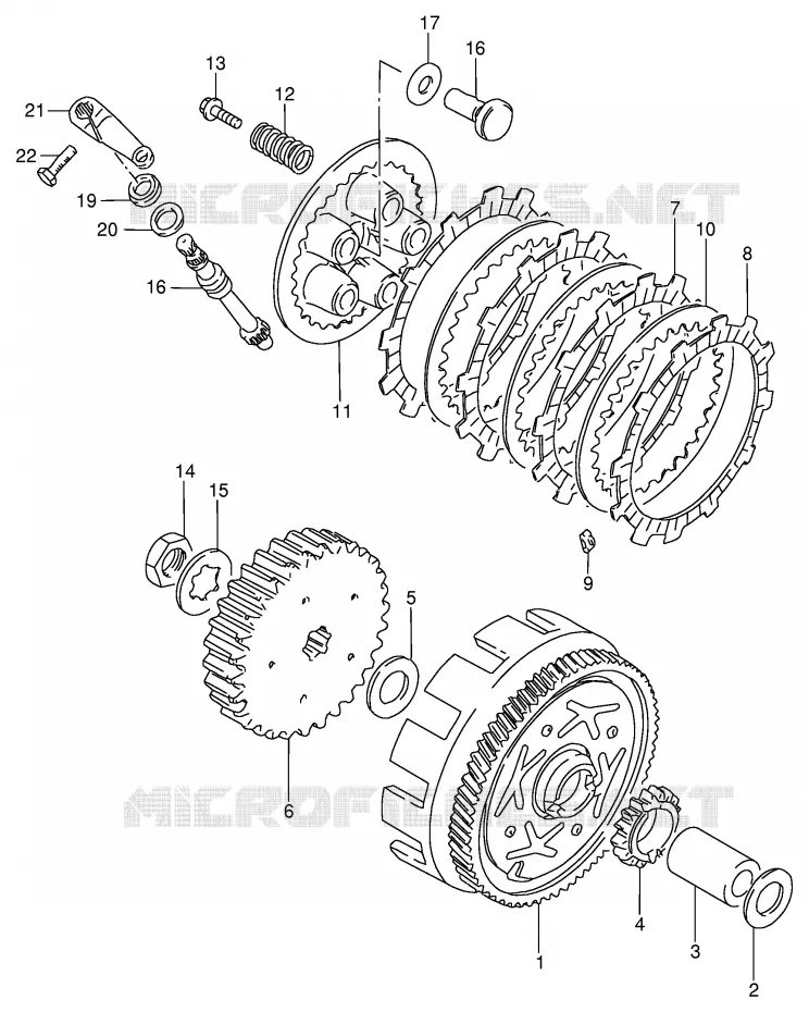 CLUTCH Suzuki MOTO 80 DS 1998  DS80W(E3/E28)