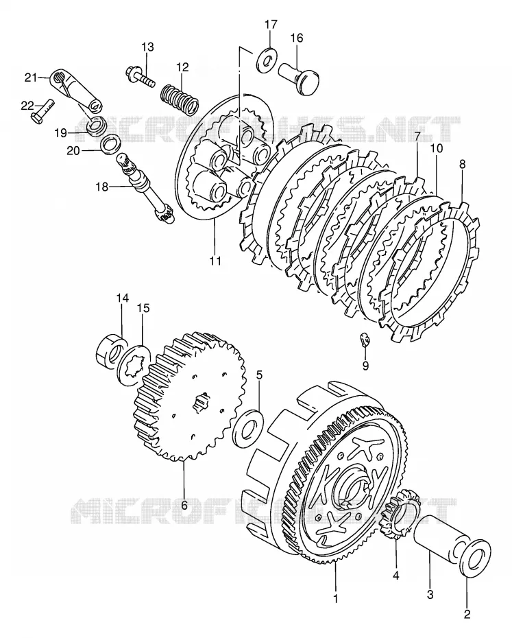 CLUTCH Suzuki MOTO 80 DS 2000  DS80Y(E24)