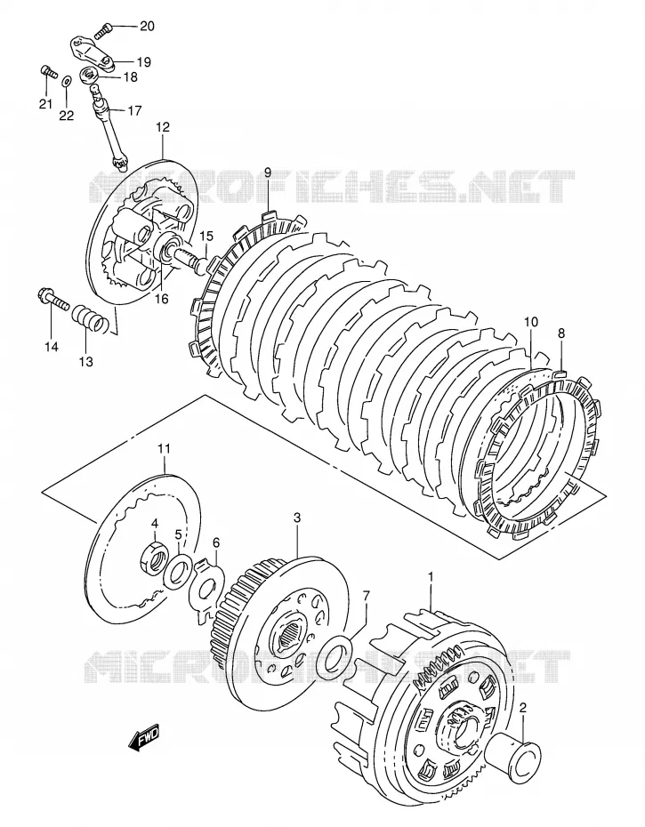 CLUTCH Suzuki MOTO 800 DR 1997  DR800SV(E4)