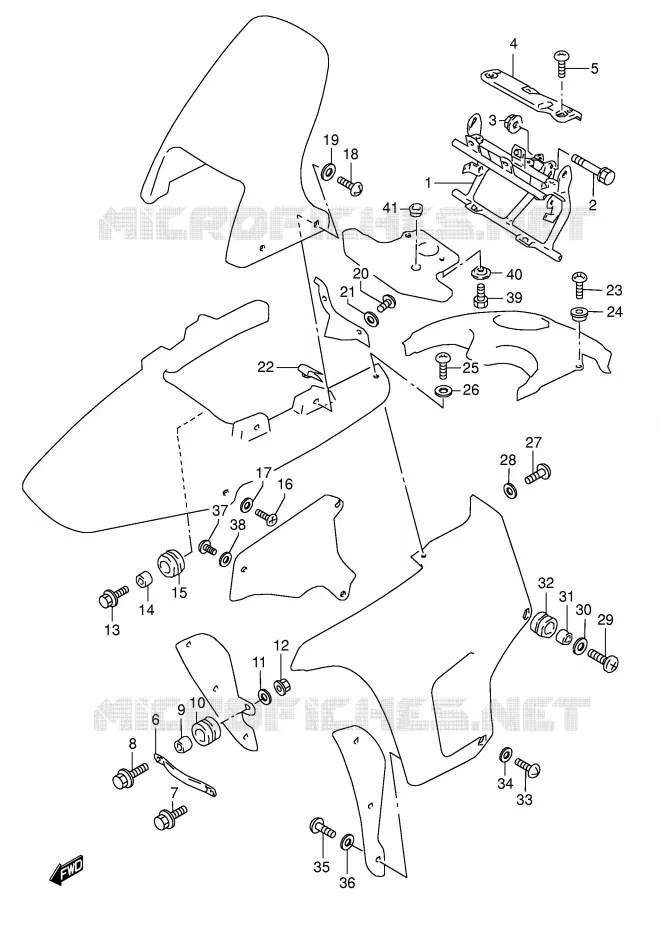 COWLING FITTING SET Suzuki MOTO 800 DR 1991  DR800SM(E4)