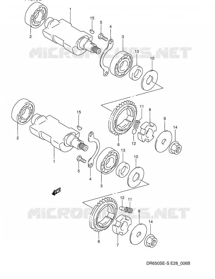 CRANK BALANCER (MODEL P/R/S) Suzuki MOTO 650 DR 1992  DR650SN(E28)