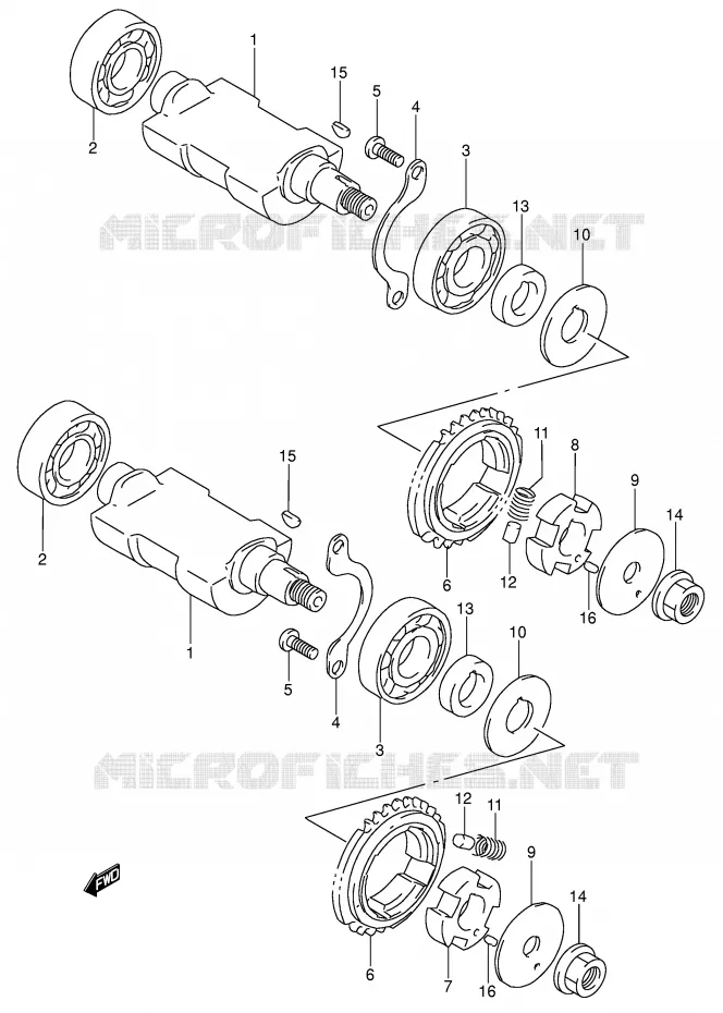 CRANK BALANCER (MODEL P/R/S/T) Suzuki MOTO 650 DR 1994  DR650RSEUR(E4)