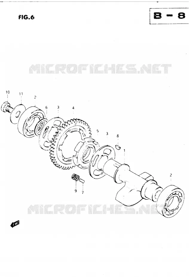 CRANK BALANCER Suzuki MOTO 250 DR 1982  DR250SZ(E1)