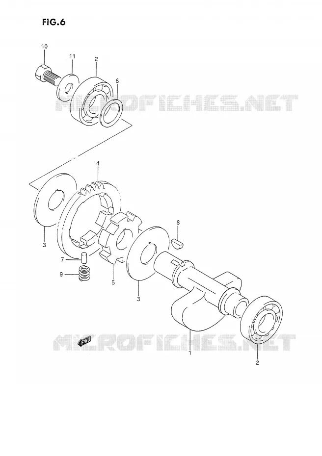 CRANK BALANCER Suzuki MOTO 350 DR 1990  DR350SL(E2)