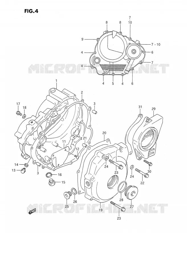 CRANKCASE COVER Suzuki MOTO 350 DR 1990  DR350SL(E2)
