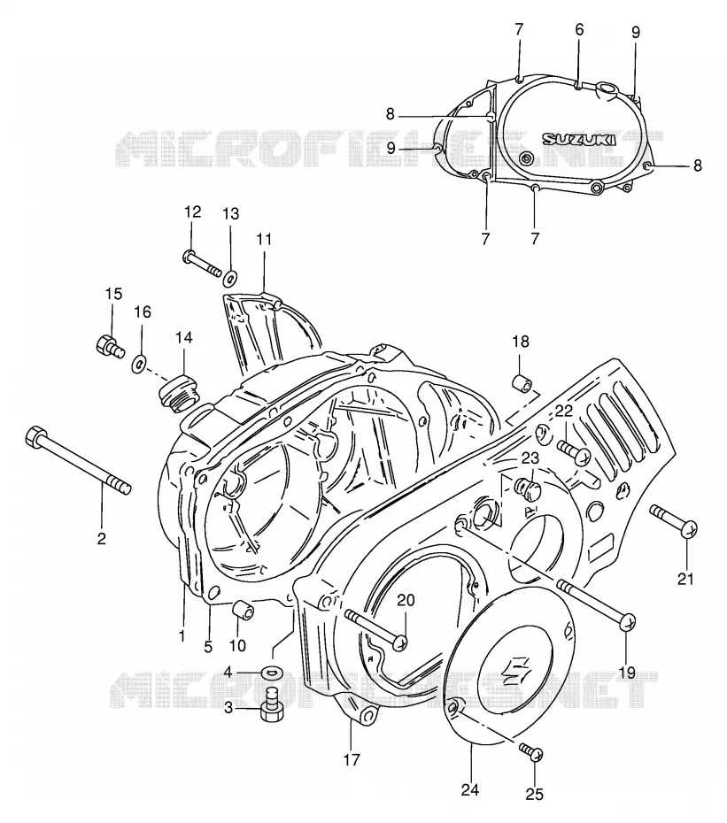 CRANKCASE COVER Suzuki SCOOTER 50 FM 1994  FM50AR(E20)