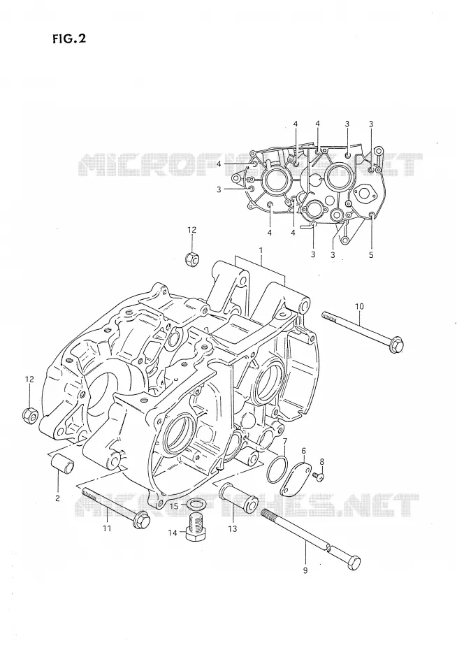 CRANKCASE Suzuki MOTO 80 DS 1992  DS80N(E24)