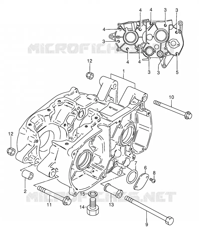 CRANKCASE Suzuki MOTO 80 DS 1999  DS80X(E24)