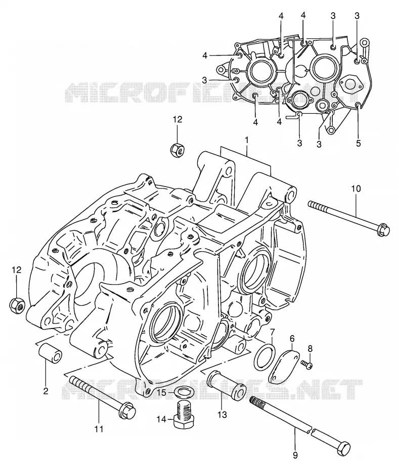 CRANKCASE Suzuki MOTO 80 DS 2000  DS80Y(E3/E28)