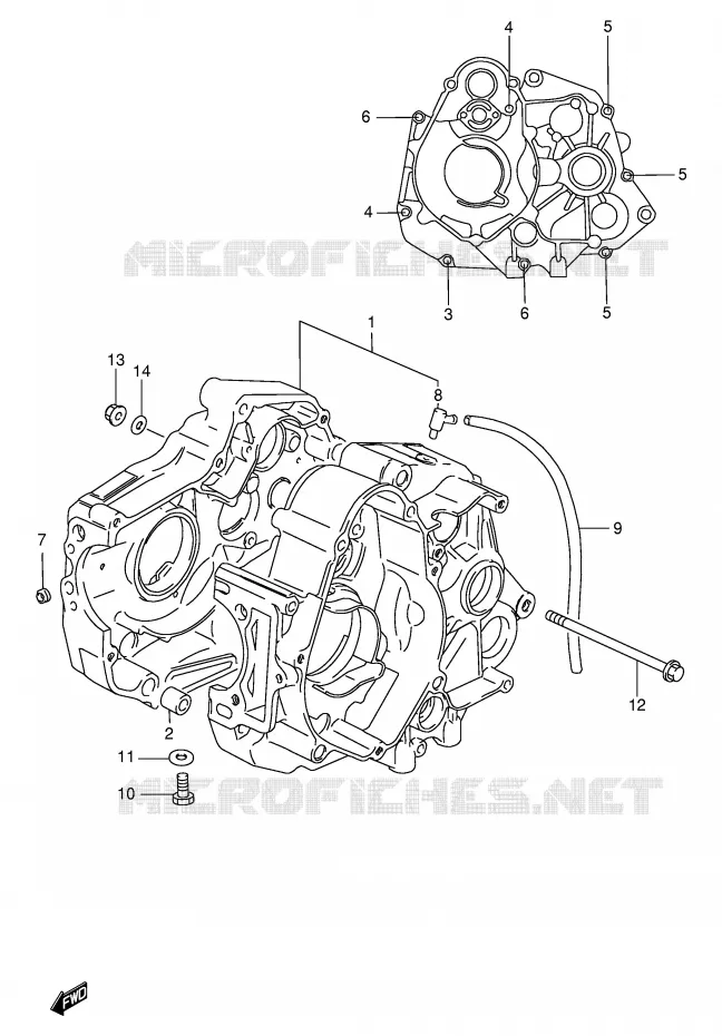 CRANKCASE Suzuki SCOOTER 100 FB 1999  FB100X(E71)