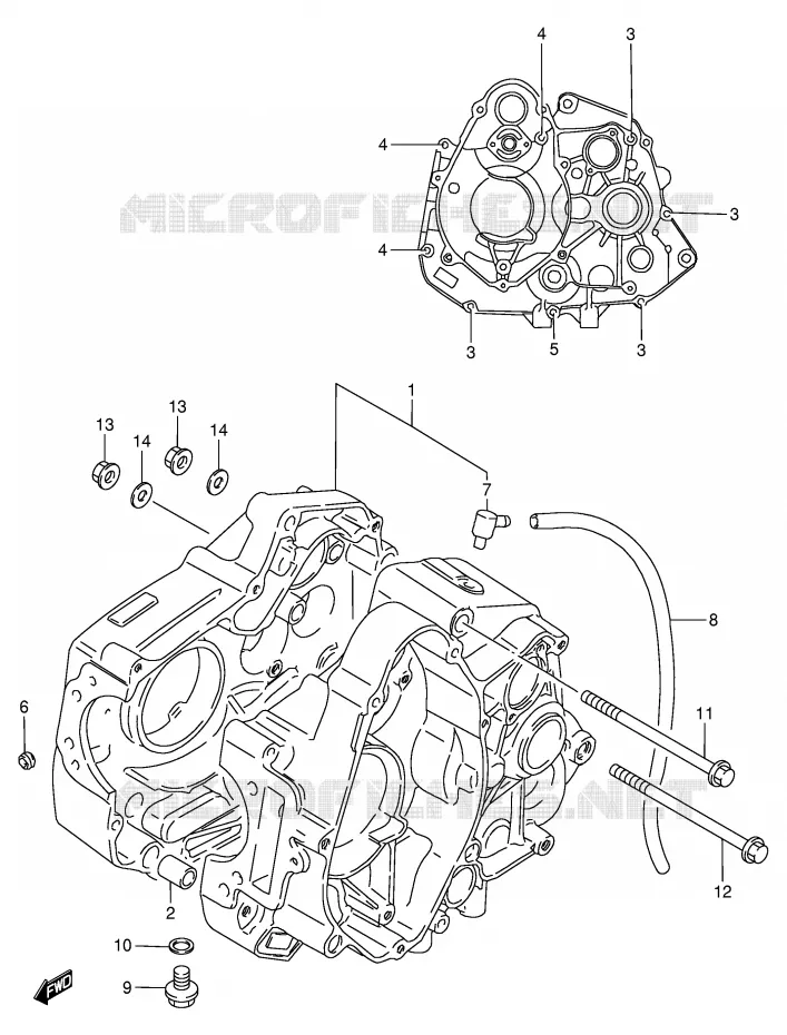 CRANKCASE Suzuki SCOOTER 80 FB 1989  FB80K(E1)