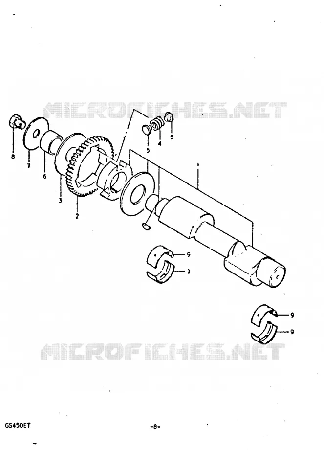 CRANKSHAFT BALANCER Suzuki MOTO 450 GS 1996  GS450T(T)