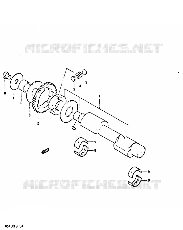 CRANKSHAFT BALANCER Suzuki MOTO 450 GS-S 1987  GS450SH(E/F/G/H/J)