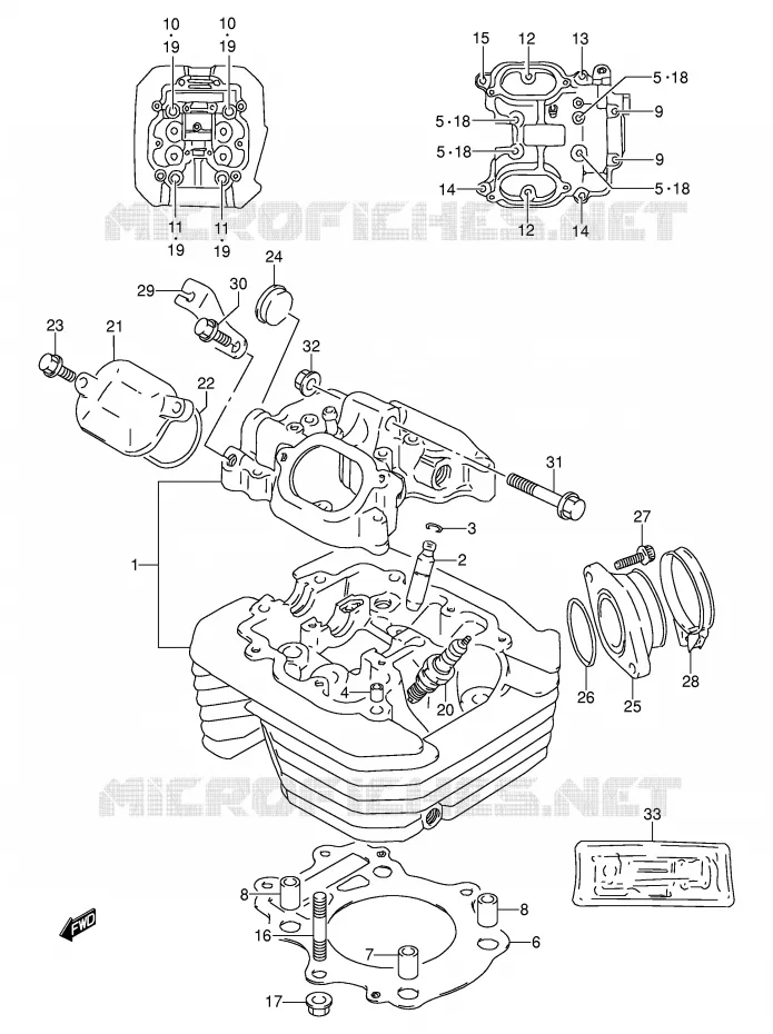 CYLINDER HEAD Suzuki MOTO 250 DR 1993  DR250SP(E24)