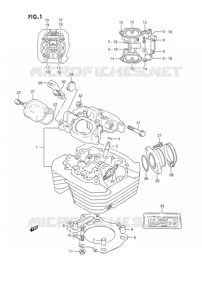 CYLINDER HEAD Suzuki MOTO 350 DR 1990  DR350SL(E2)