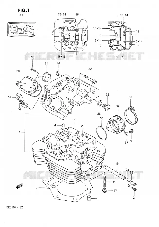 CYLINDER HEAD Suzuki MOTO 650 DR 1991  DR650RUM(E2)