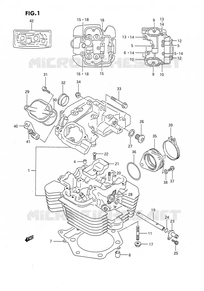 CYLINDER HEAD Suzuki MOTO 650 DR 1992  DR650RN(E4)