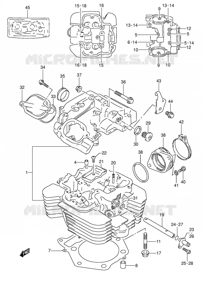 CYLINDER HEAD Suzuki MOTO 650 DR 1993  DR650RSEP(E4)