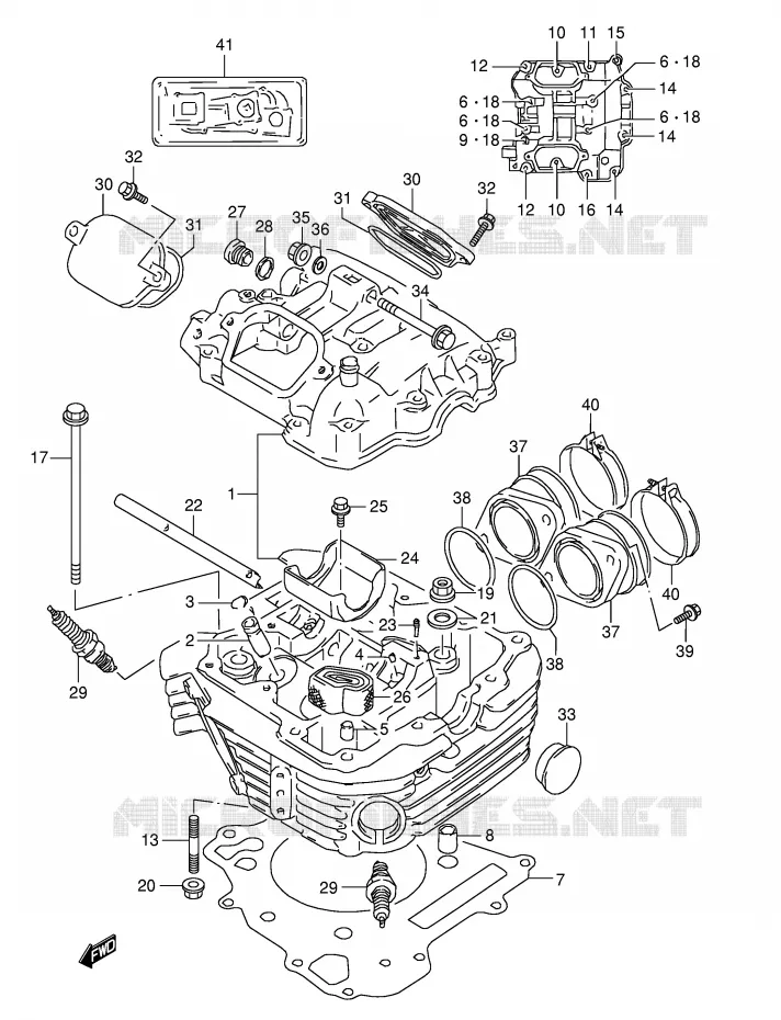 CYLINDER HEAD Suzuki MOTO 800 DR 1996  DR800ST