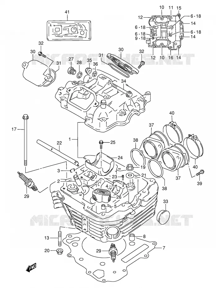 CYLINDER HEAD Suzuki MOTO 800 DR 1997  DR800SUV