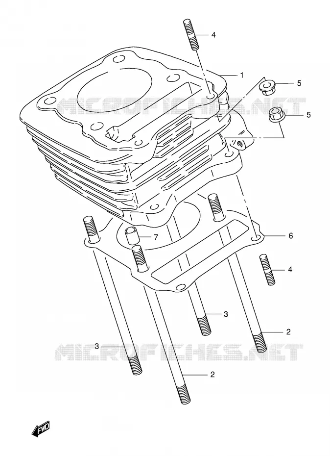 CYLINDER Suzuki MOTO 125 DR 1994  DR125SER(E4)