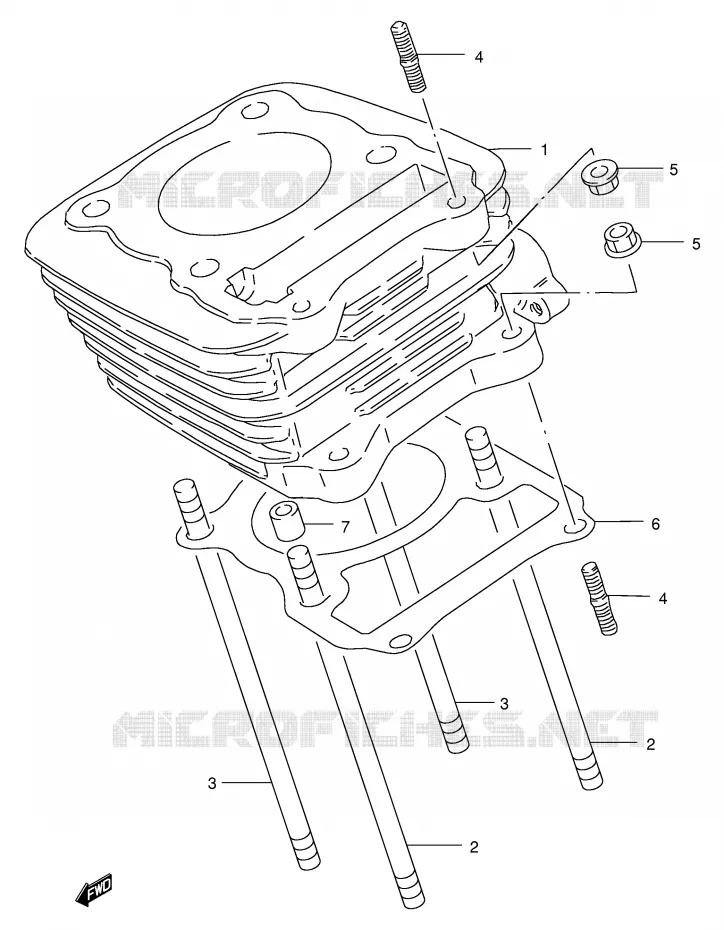 CYLINDER Suzuki MOTO 200 DR 1997  DR200SEV(E24)