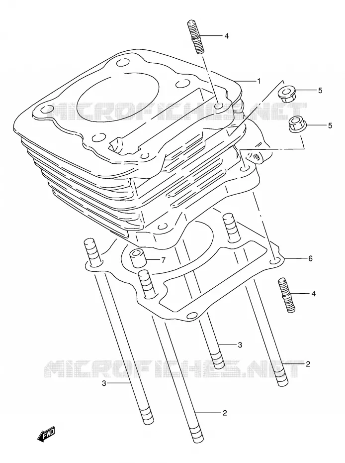 CYLINDER Suzuki MOTO 200 DR 2002  DR200SEK2(E24)