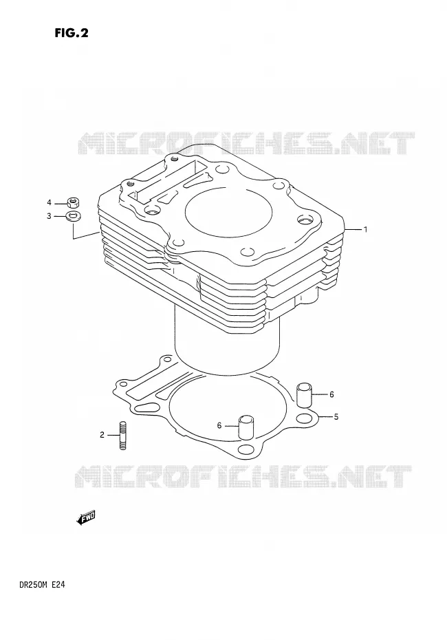 CYLINDER Suzuki MOTO 250 DR 1991  DR250M(E24)
