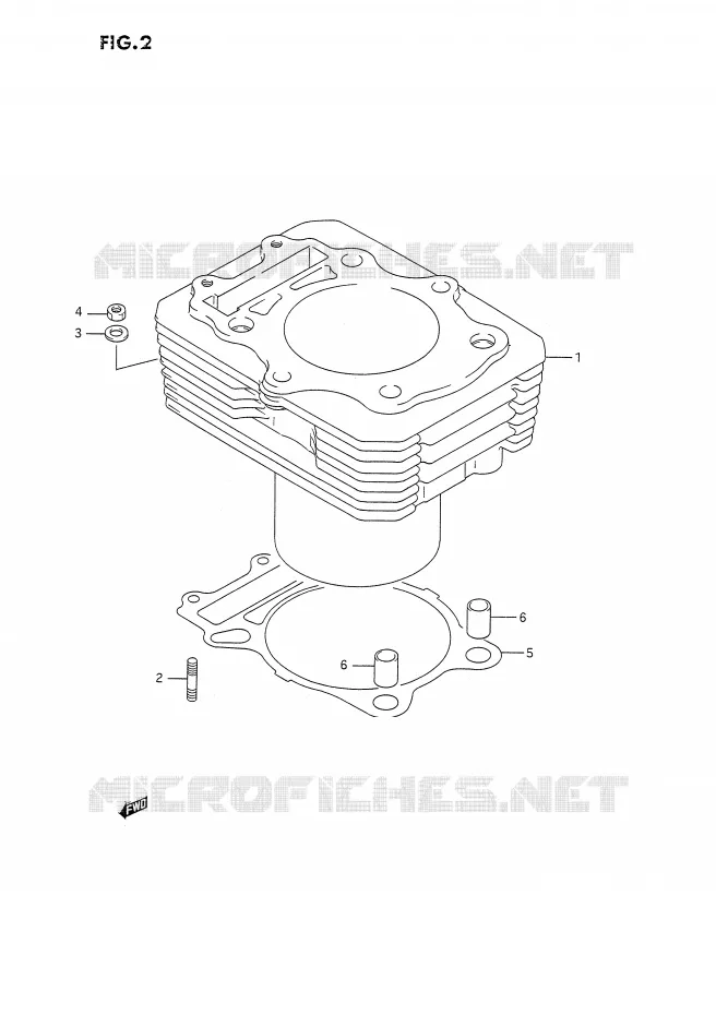 CYLINDER Suzuki MOTO 350 DR 1993  DR350SUP(E2)