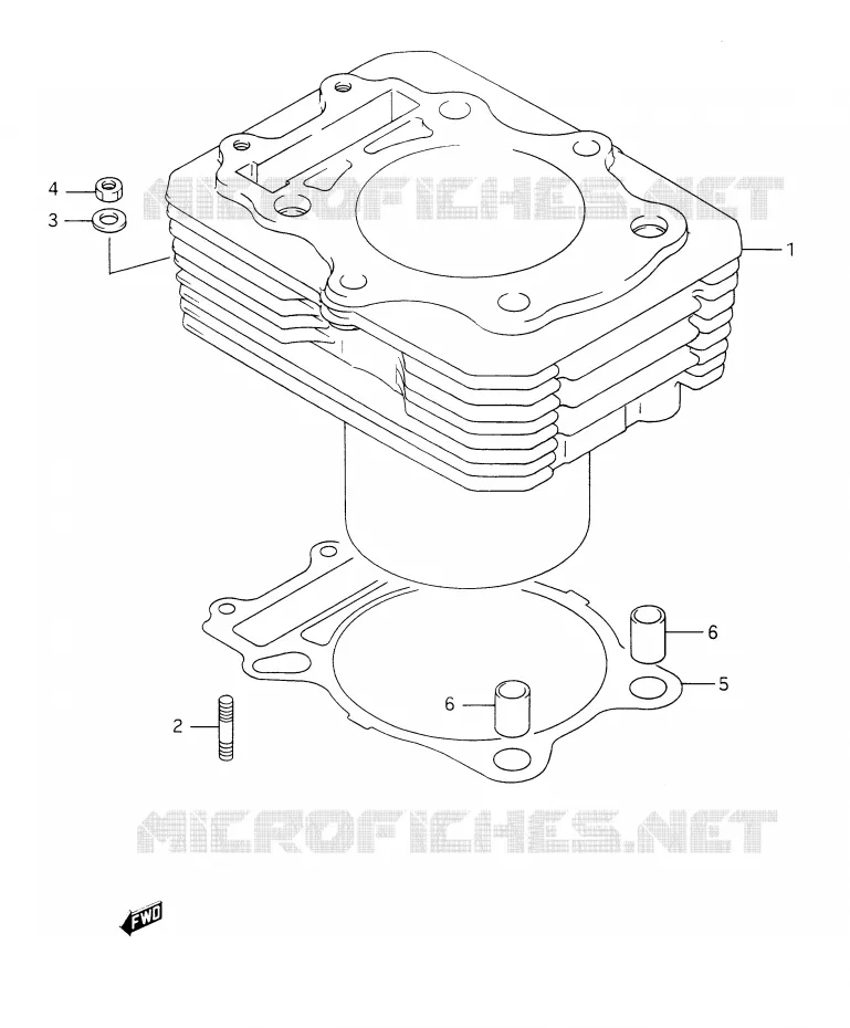 CYLINDER Suzuki MOTO 350 DR 1994  DR350R(E28)