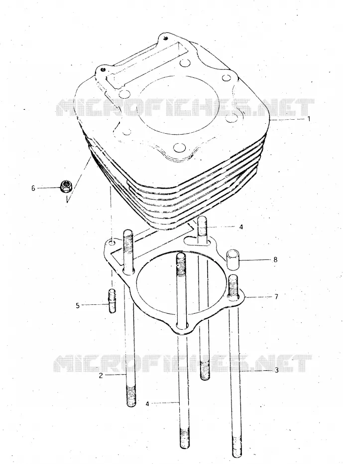 CYLINDER Suzuki MOTO 500 DR 1983  DR500SD(E1)