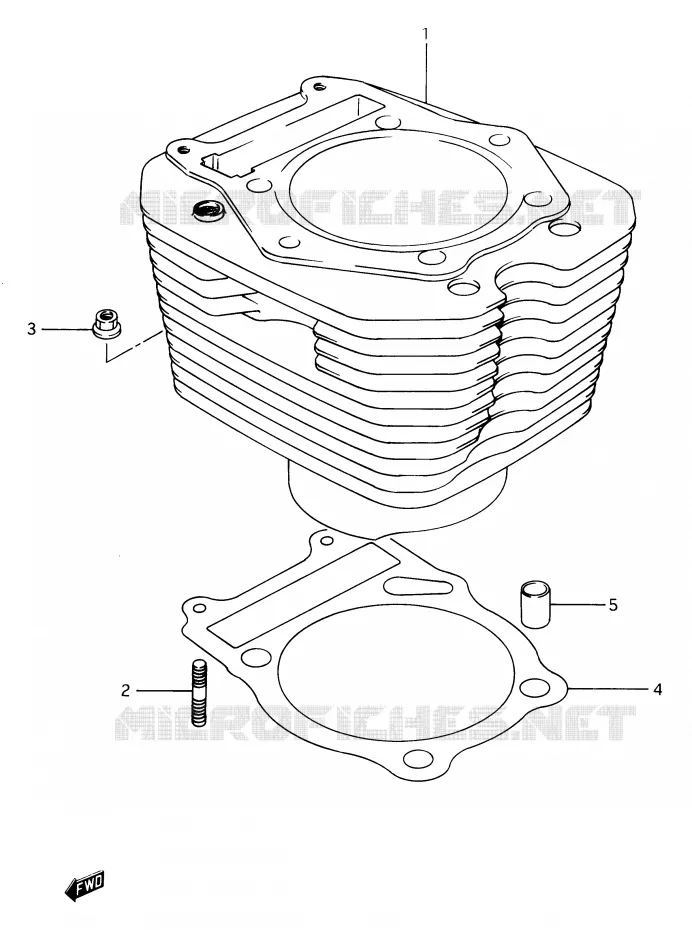 CYLINDER Suzuki MOTO 650 DR 1990  DR650RSUL(E2)