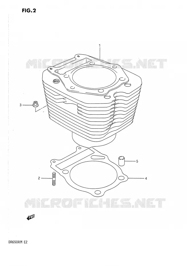 CYLINDER Suzuki MOTO 650 DR 1991  DR650RM(E2)