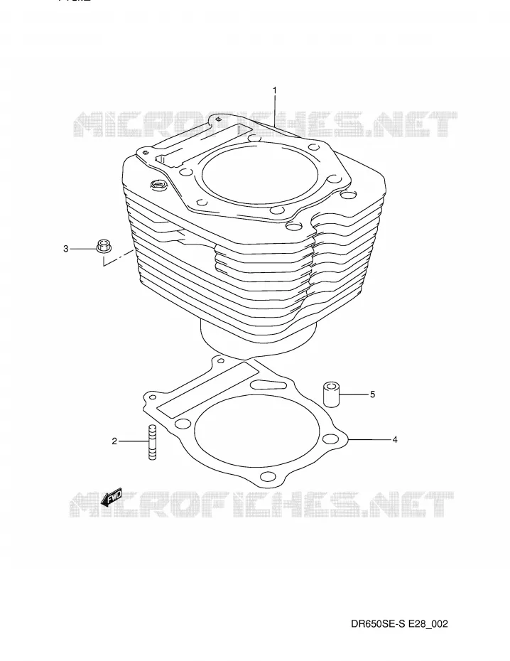 CYLINDER Suzuki MOTO 650 DR 1992  DR650SN(E28)