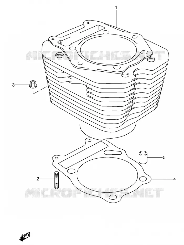 CYLINDER Suzuki MOTO 650 DR 1993  DR650RSEUP(E4)