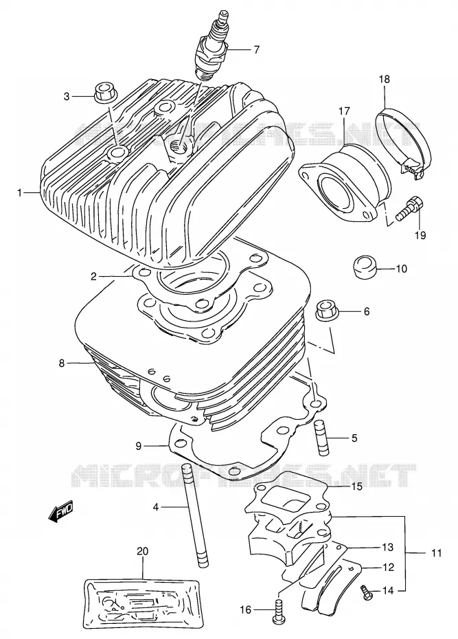 CYLINDER Suzuki MOTO 80 DS 2000  DS80Y(E3/E28)