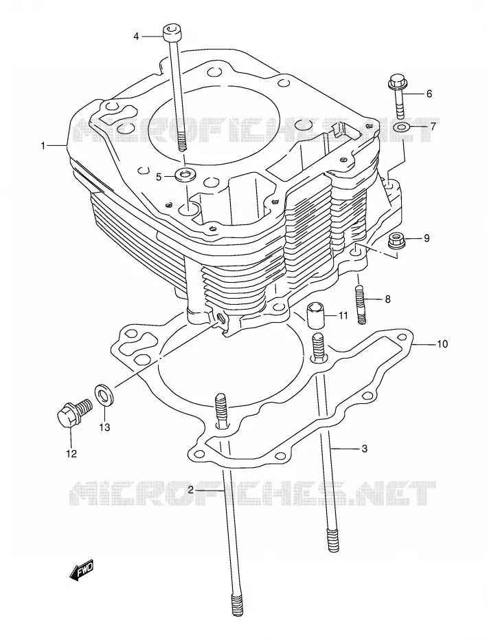 CYLINDER Suzuki MOTO 800 DR 1995  DR800SUS(E4)
